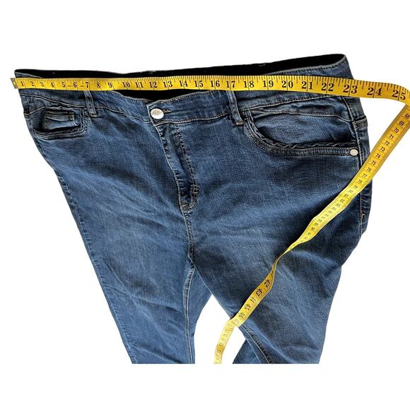 Avenue Denim Ankle Skinny Jeans Women Size 26A Blue High Rise Slimming Control - Picture 6 of 12